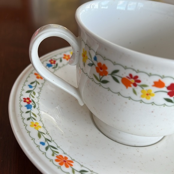 Versatone by Noritake Happy Talk Footed Cup and Saucer Set 307W10 - Picture 2 of 9